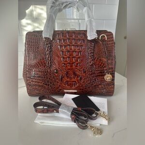 Brahmin small Finley pecan Melbourne genuine leather
